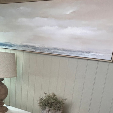 Ondra Long slim hand finished art framed canvas scenic print 150x50