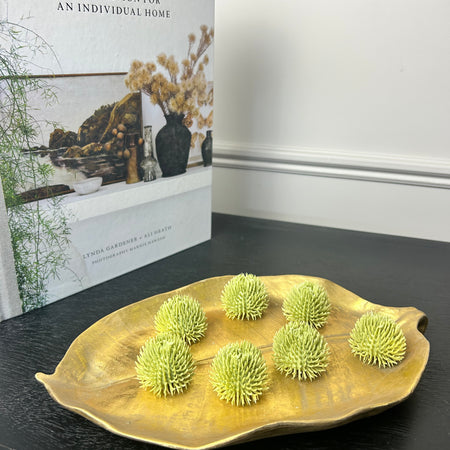 Gold leaf dish plate