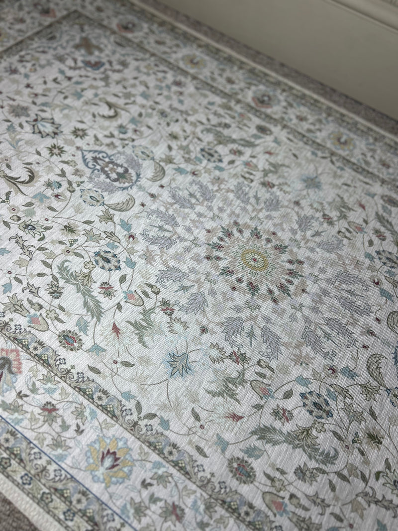 Traditional print rug runner mat machine washable 80x150