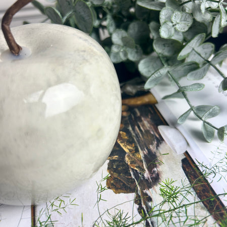 Two Tone speckled Ceramic Apple