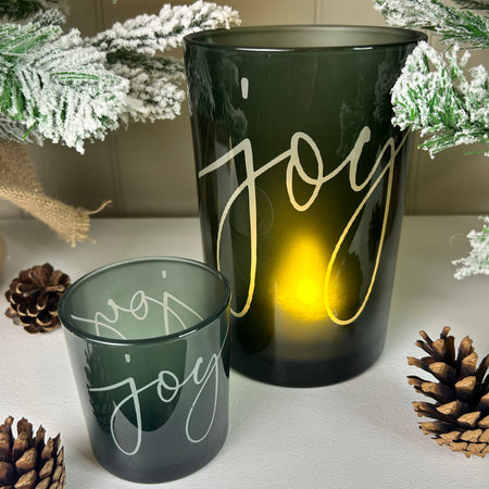Green joy candle small, 2 sizes