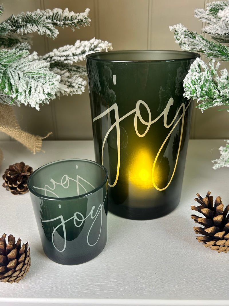 Green joy candle small, 2 sizes