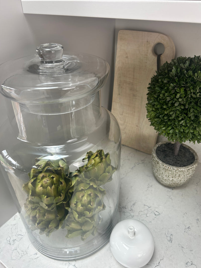 Extra large glass lidded jar