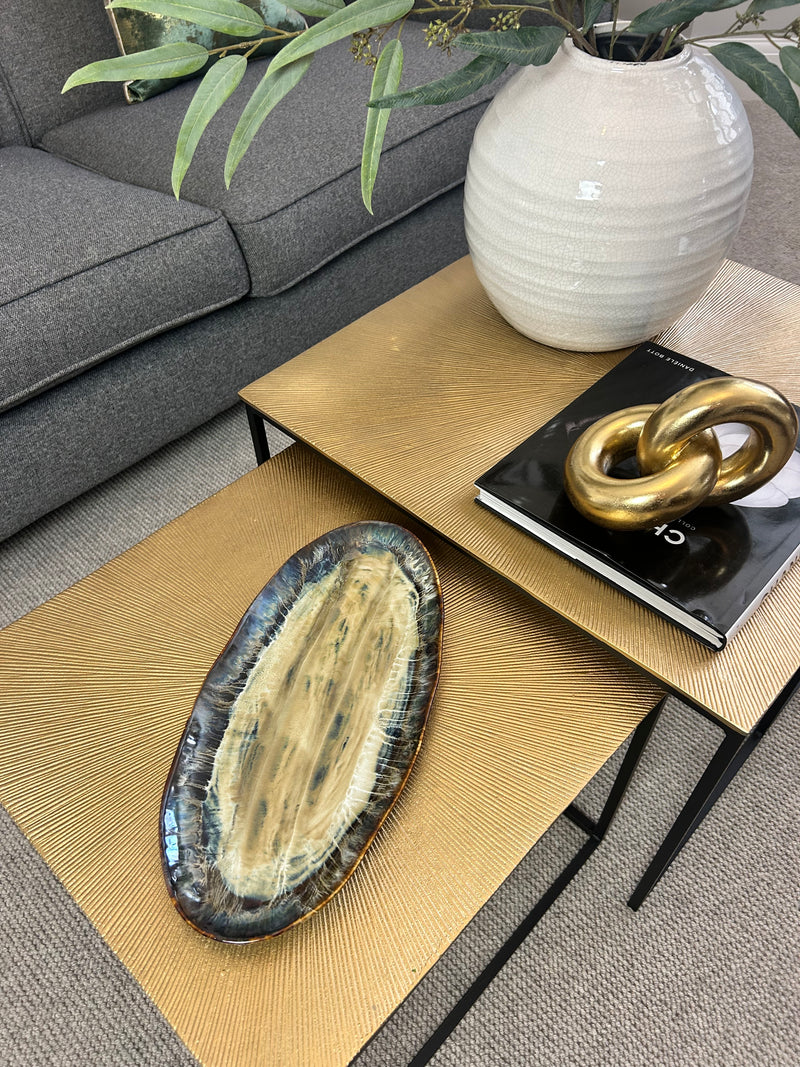 Ocean Glaze Oval Plate dish