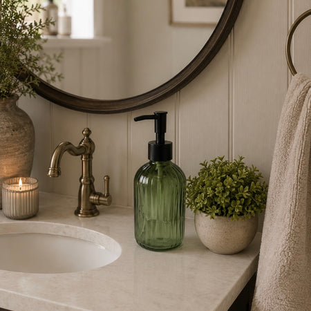 Green soap dispenser