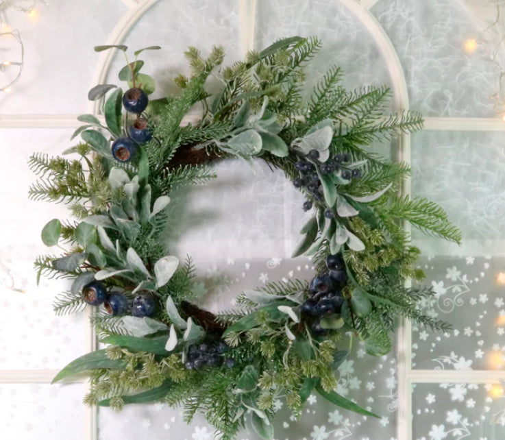 Blueberry and foliage full wreath 55cm
