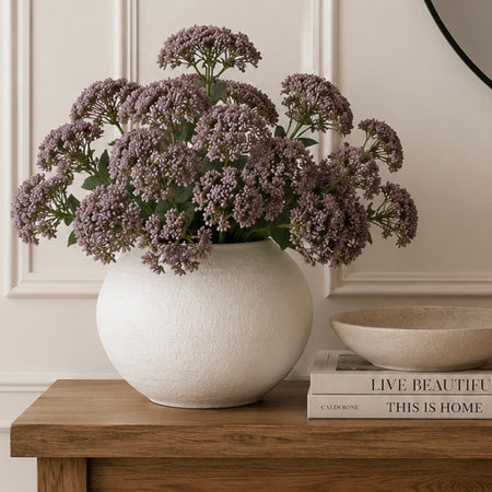 Pale purple seeded sedum spray stem 58cm