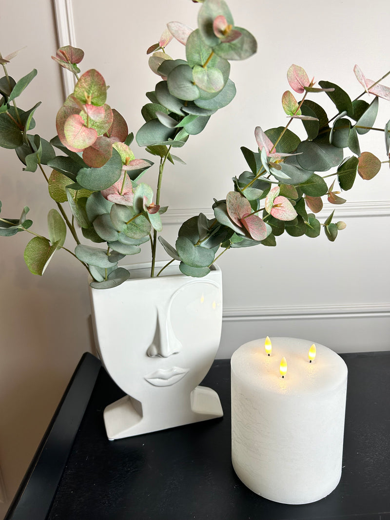 White face square vase 2 sizes