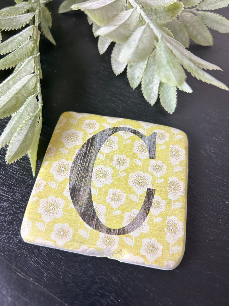 Alphabet drink resin coasters