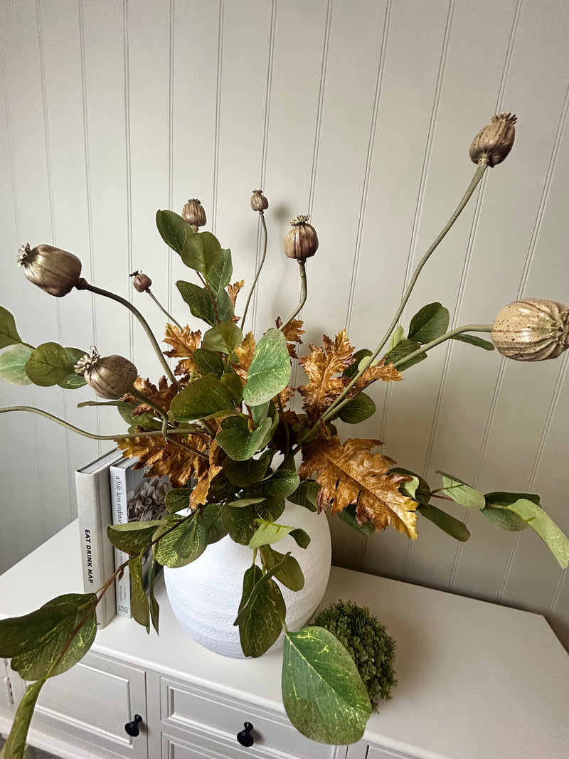 Brown poppy leaf stem 85cm