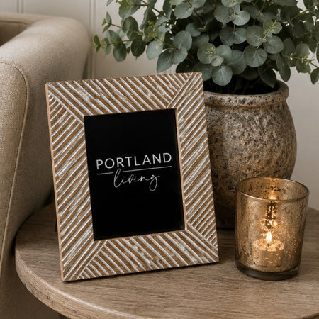 Etched line Detail Wooden Frame 2 sizes