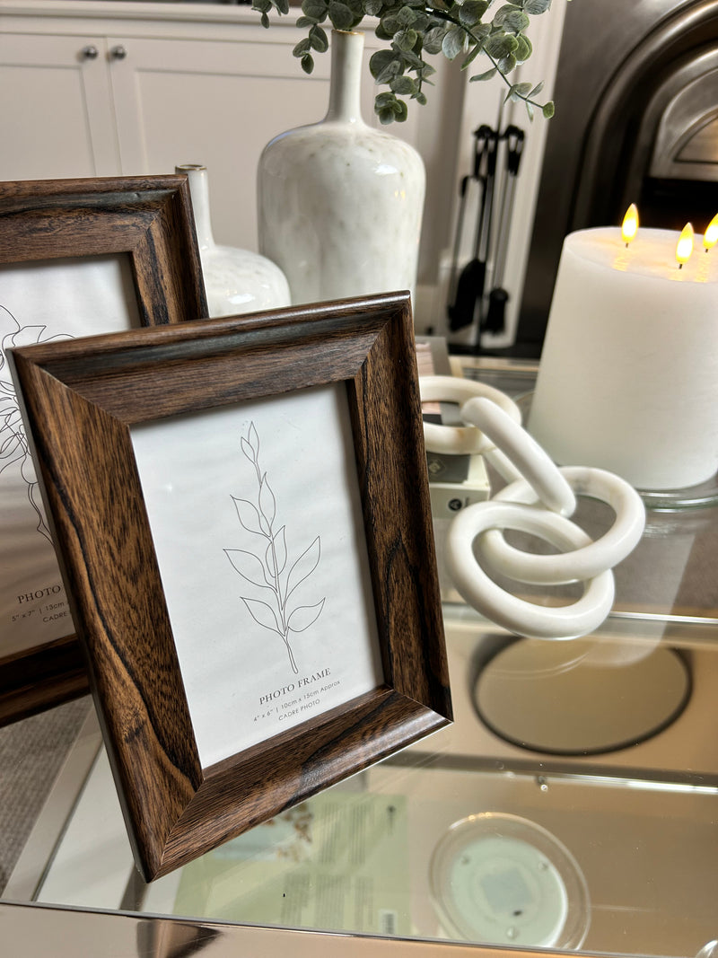 Walnut dark wood photo frame 3 sizes