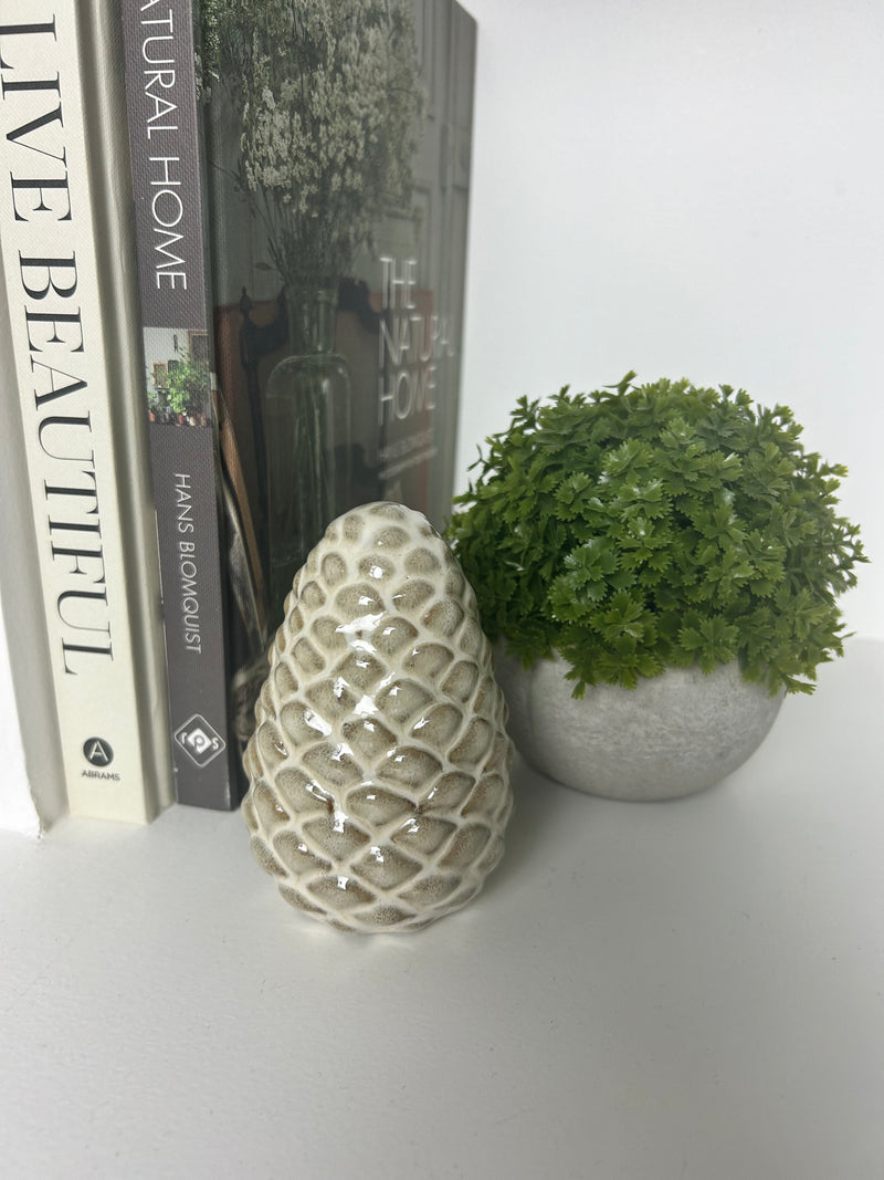 Two Tone Ceramic Acorn, Pinecone