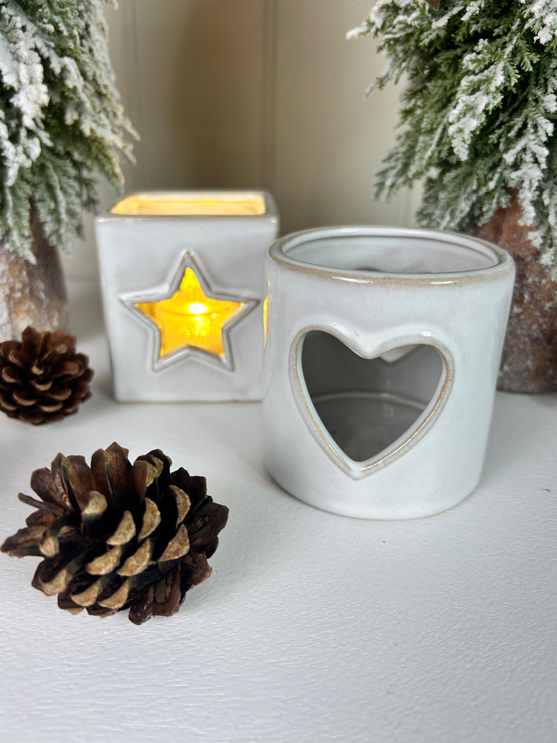 Heart Star Tea Light Candle Holder, 2 Styles