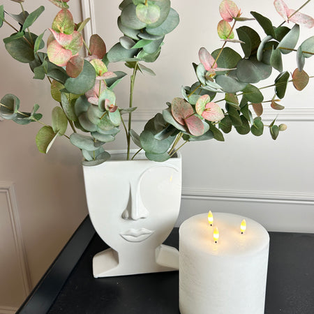 White face square vase 2 sizes