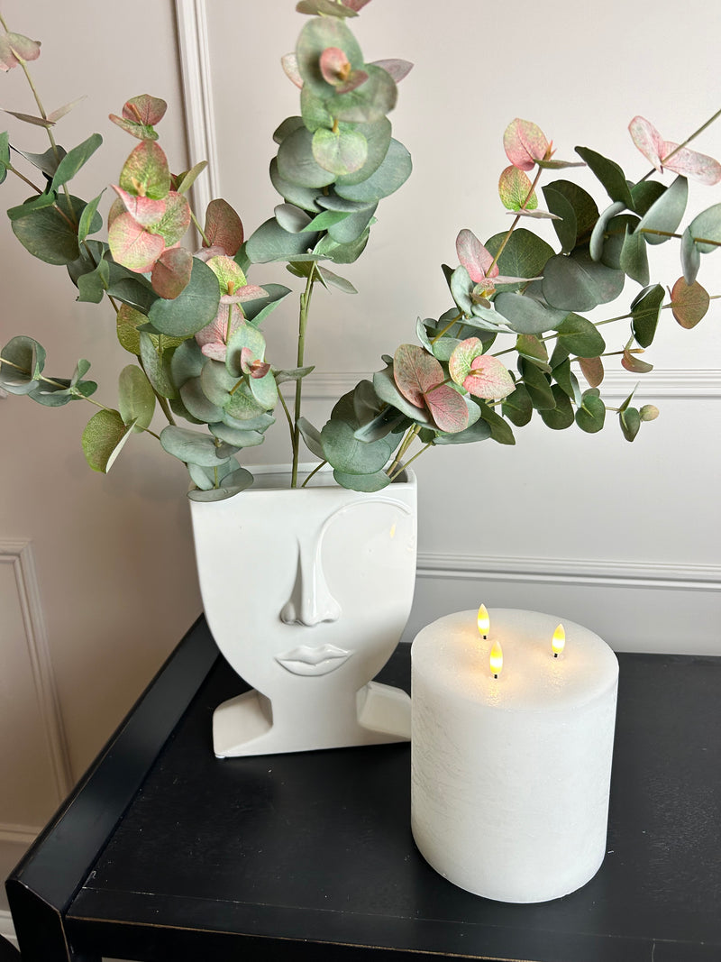 White face square vase 2 sizes