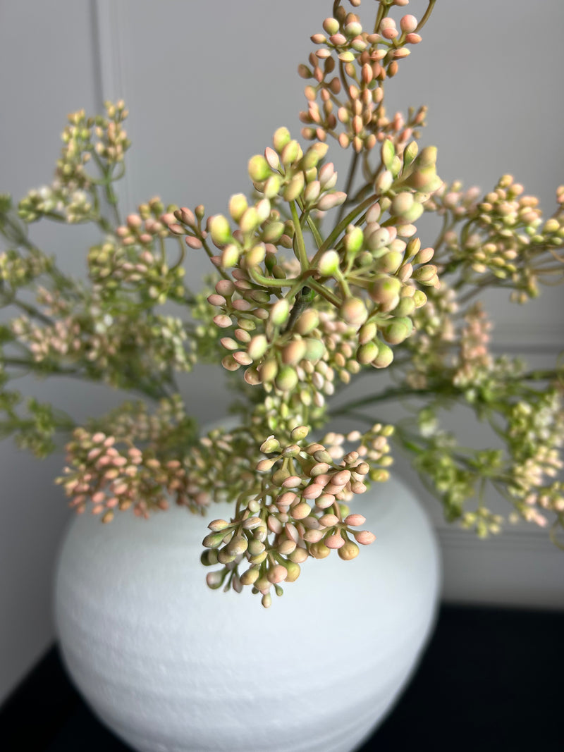 Pale soft pink summer berry spray stem 60cm