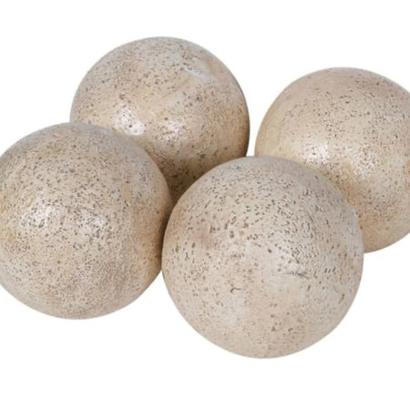 Round Faux travertine stone textured decorative ball