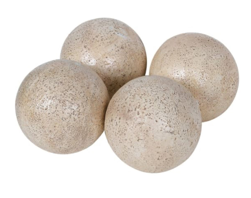 Round Faux travertine stone textured decorative ball