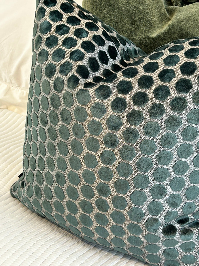 Pine dark Green Jorvik luxury cushion 43x43cm & 56x56cm