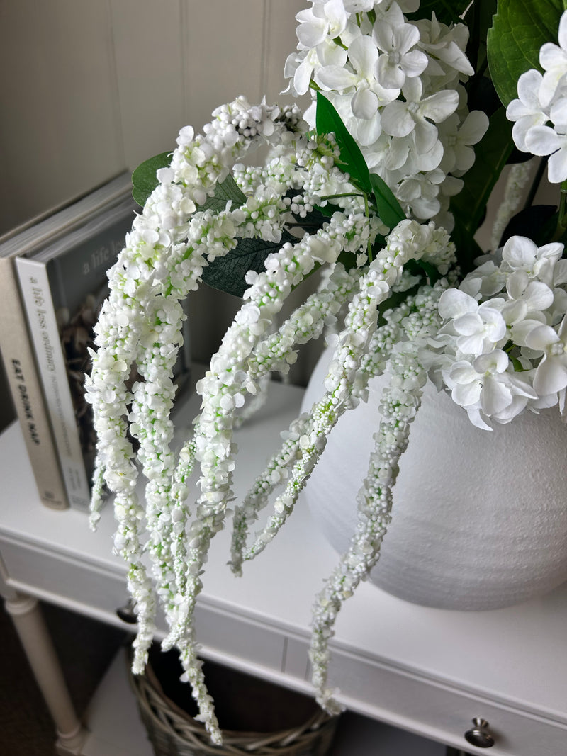 Tall amaranthus trailing stem bunch 115cm white