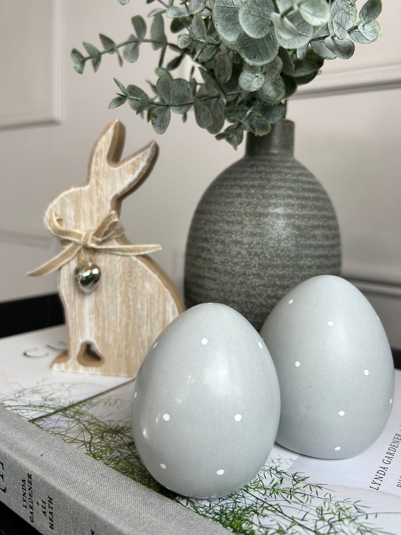 Set of two dotty eggs Easter