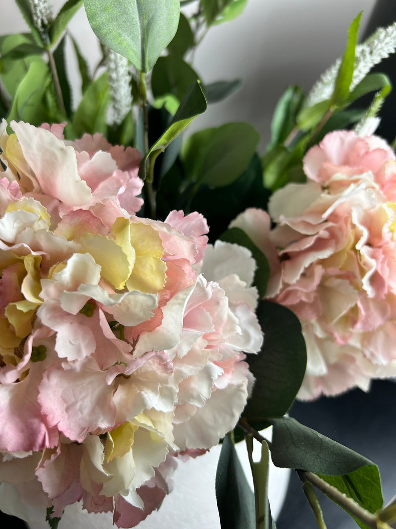 Soft pink French hydrangeas 56cm