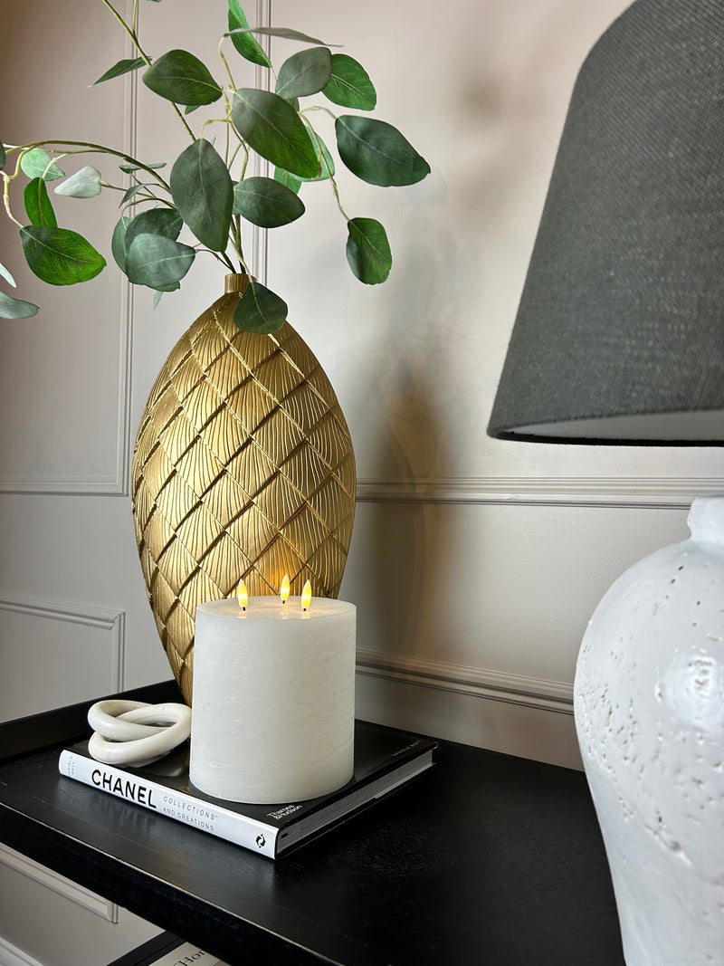 Gold tall shaped vase 52cm
