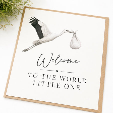 ‘Welcome To The World’ New baby Greeting Card
