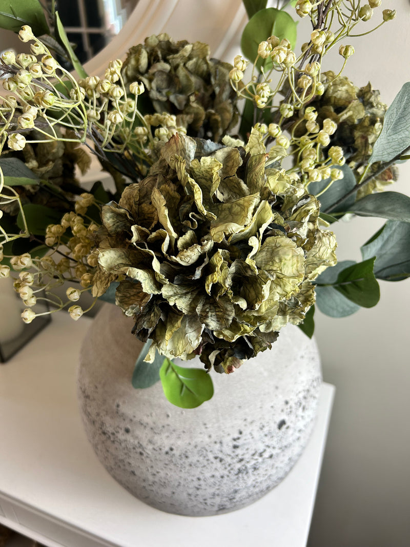 Green Ruffle Hydrangea Stem
