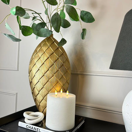 Gold tall shaped vase 52cm
