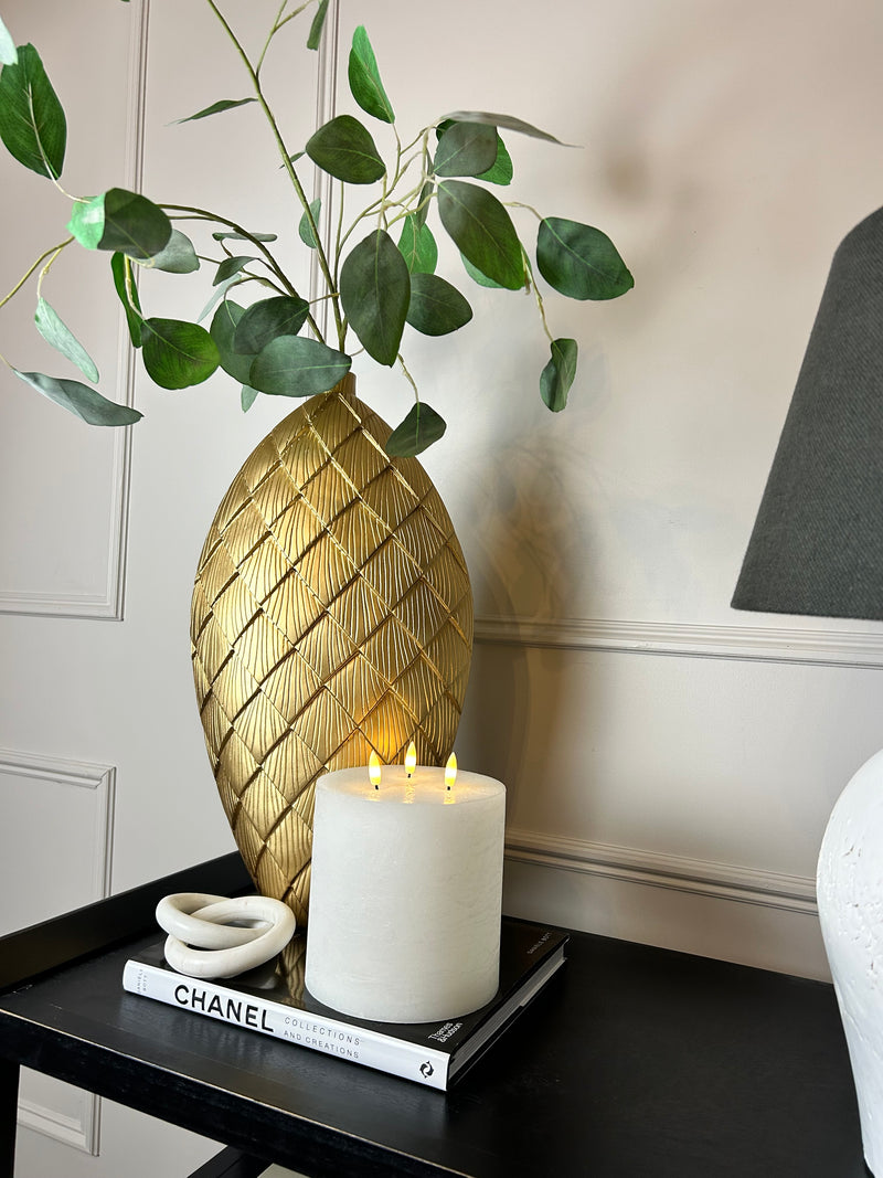 Gold tall shaped vase 52cm