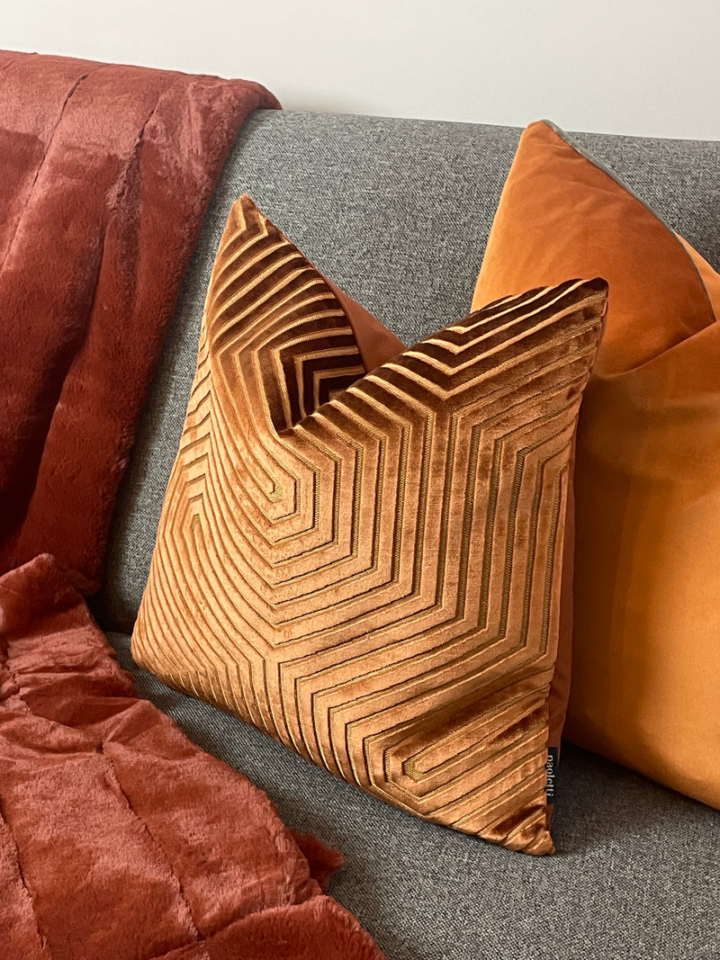 Empress Rust Faux Fur empress throw