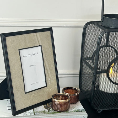 Linen Border Black Frame 6x4