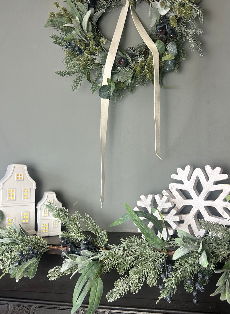 Blueberry and foliage garland 150cm