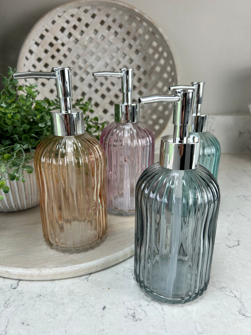 Glass soap dispenser 4 colours