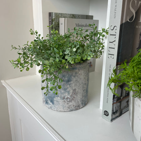 Speckled Grey blue neutral Chunky Plant Pot