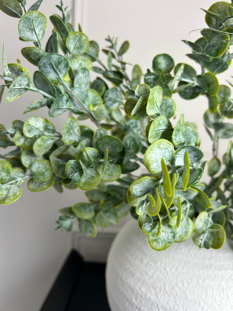 Gum drop button leaf stem multi bunch eucalyptus 69cm