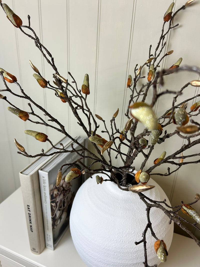 Magnolia stem Branch with gold bud