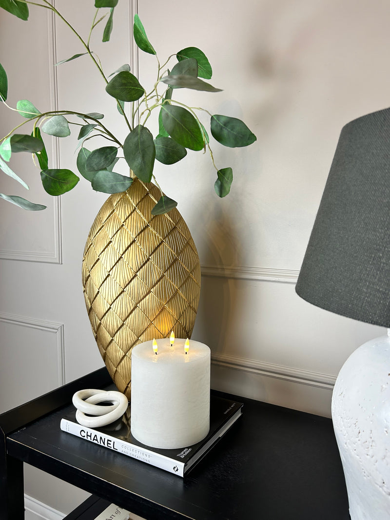 Gold tall shaped vase 52cm