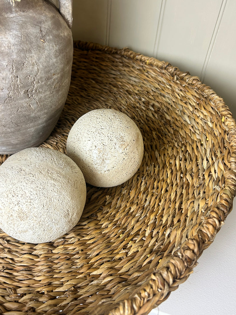 Large round seagrass tray bowl 55cm