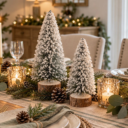 Frosted Bristle Green Trees, 2 sizes