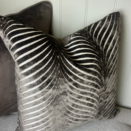 Rada Choc Brown Velvet Feather Filled Luxe Cushion 43cm