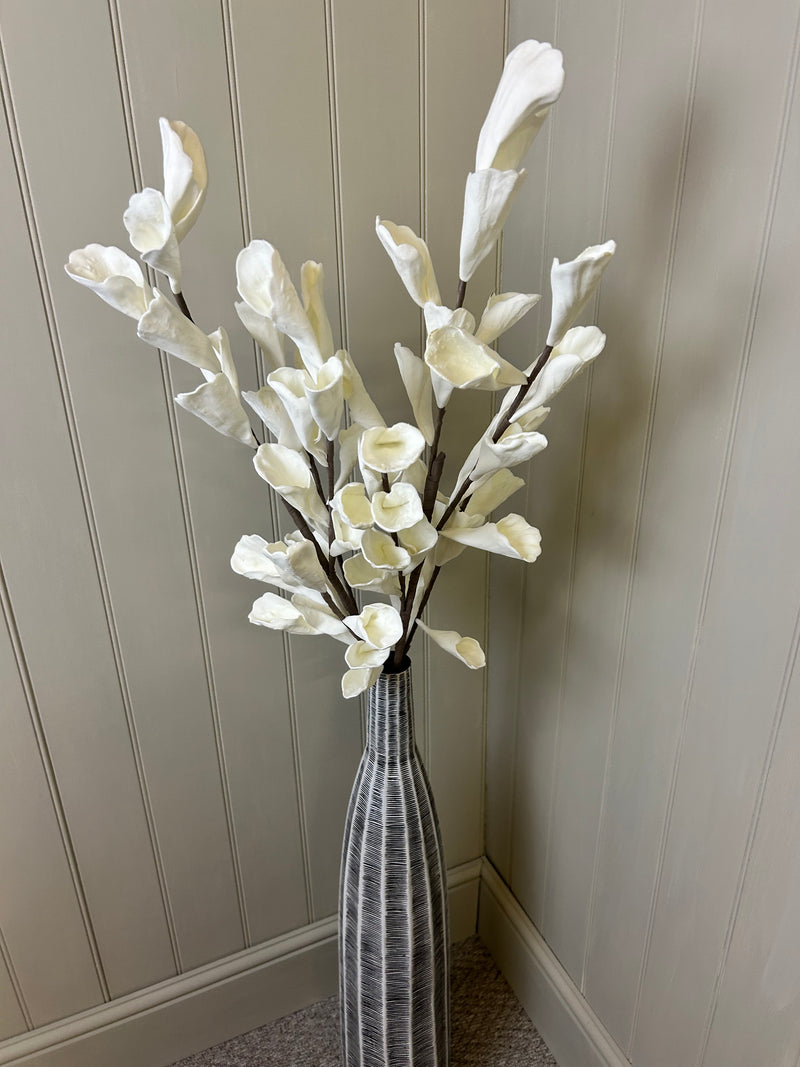 White large tall multi stem branch 117cm