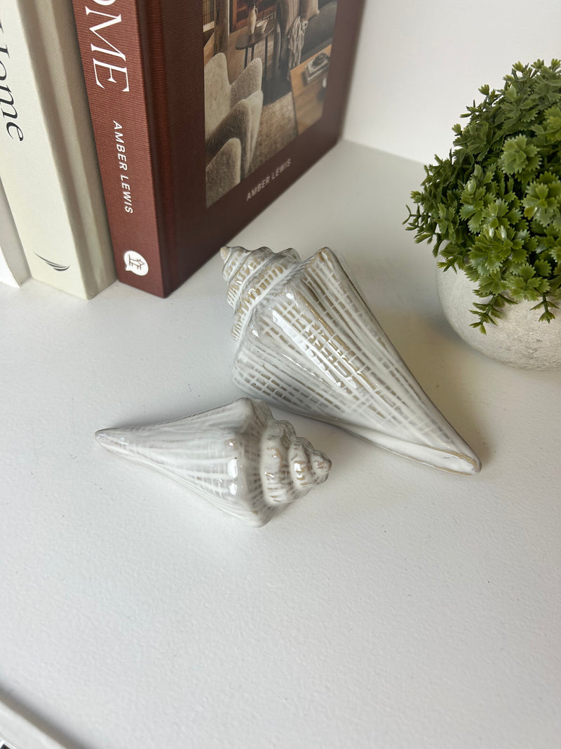 White ceramic shell 2 sizes