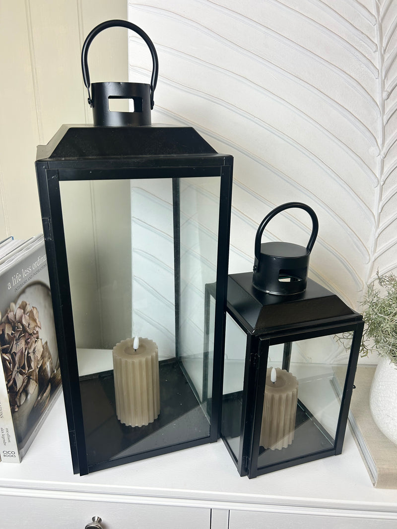 Black metal lanterns 4 sizes