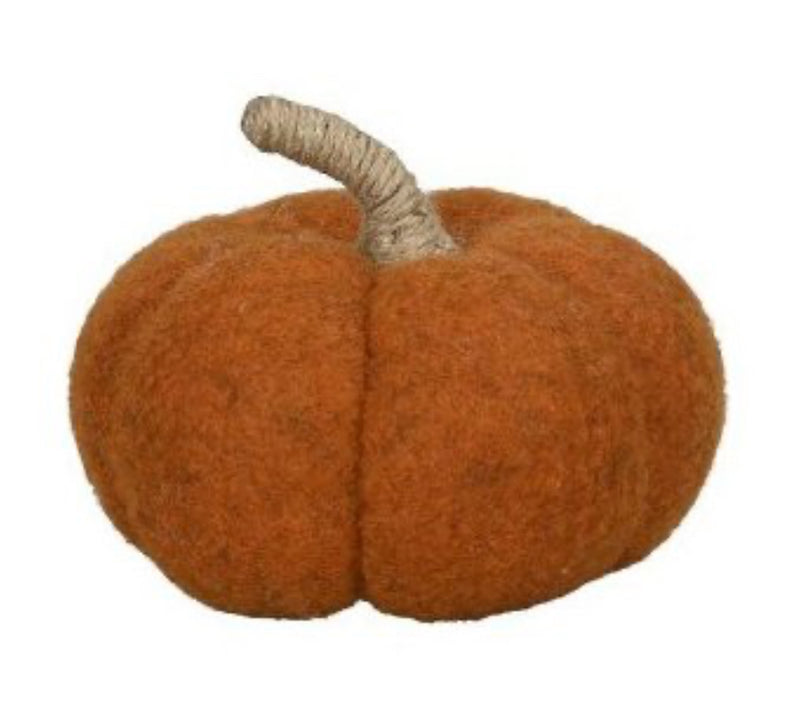 Orange felt pumpkin 2 sizes