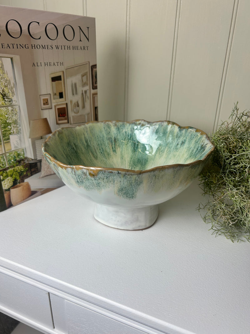 Lena dark wood black salad servers