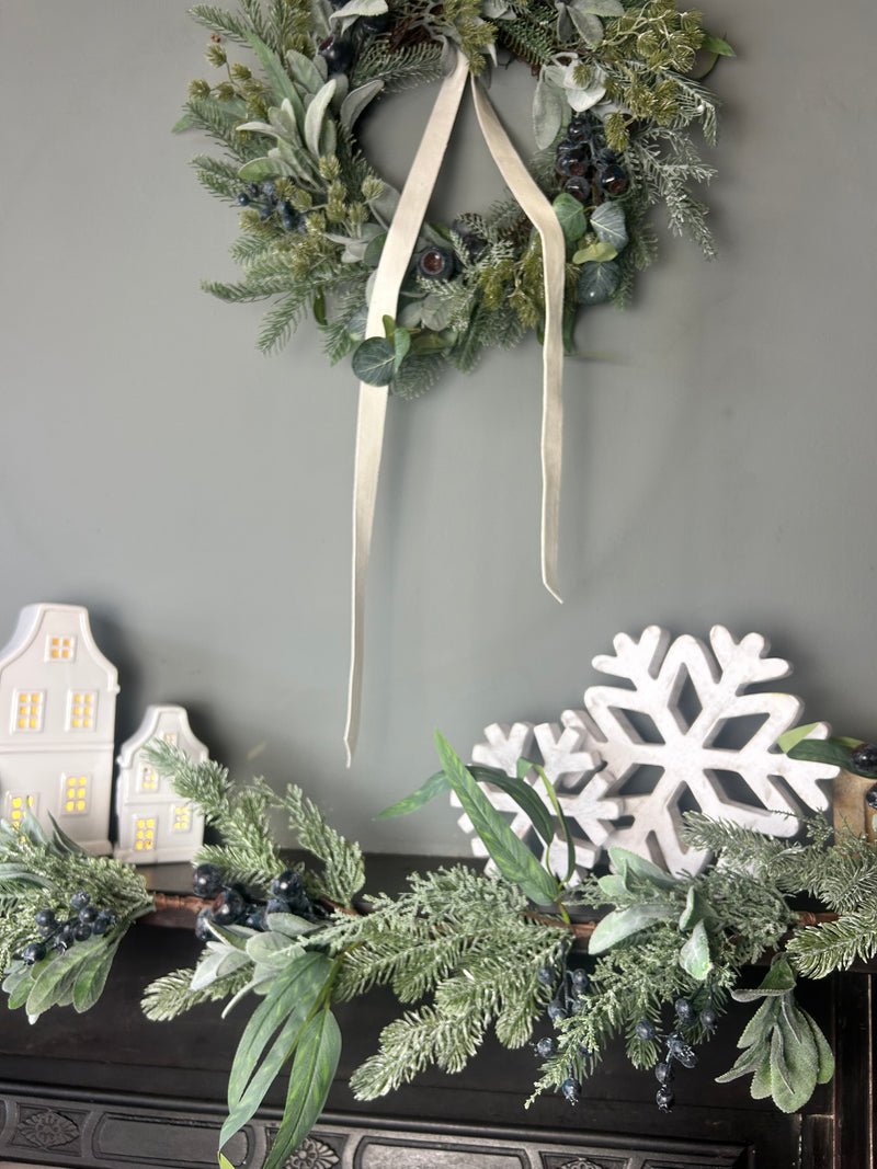 Blueberry and foliage garland 150cm
