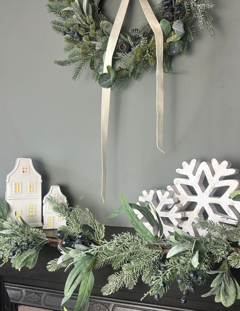 Blueberry and foliage garland 150cm